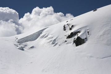 Massive snow on the Alps