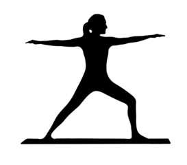 silhouette of a beautiful women practicing yoga
