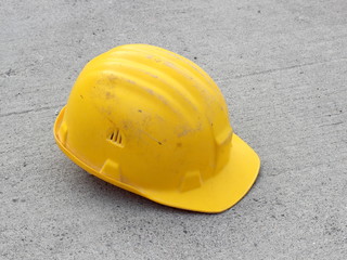 Hard hat on concrete