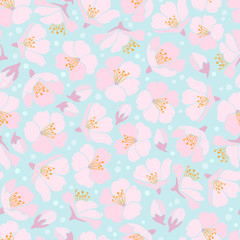 Seamless background with apple blossom