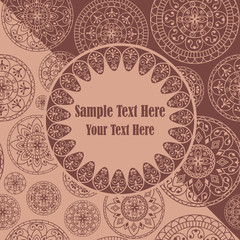 vintage frame with retro design