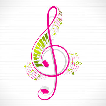 Floral Musical Note