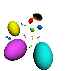 Colorful Easter eggs to Easter.