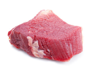 Raw beef meat isolated on white