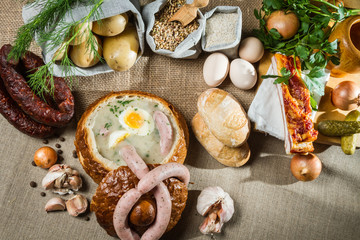 Rural sumptuous table for Easter