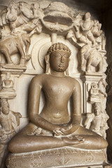 Fototapeta na wymiar Jain temples of Khajuraho carvings