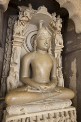 Fototapeta na wymiar Jain temples of Khajuraho carvings