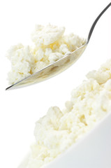 Cottage cheese close-up