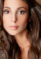 Naklejka premium beautiful brunette