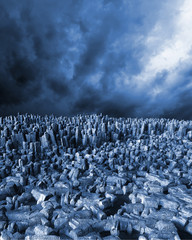 Gloomy apocalypse landscape - 40575222