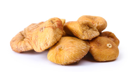 delicious dried figs isolated on white