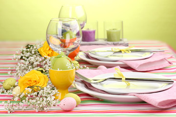 Easter table setting