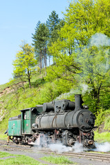 Obraz premium steam locomotive, delivery point in Oskova, Bosnia and Hercegovi