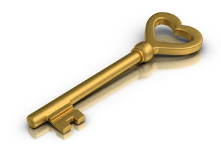 Heart Shaped Skeleton Key