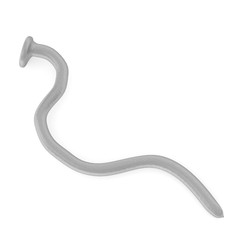 3d render of bended nail