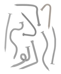 3d render of bended nails