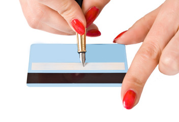 signature on payment card