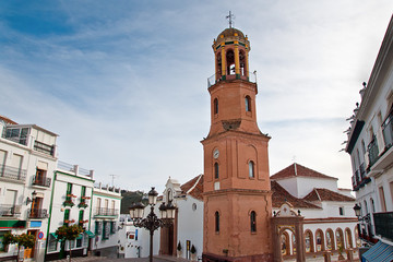Obraz premium Competa in Spain, a traditional white town/village