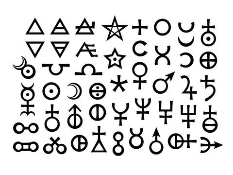 Alchemical Signs, part 1: Metals, Minerals and Alkali (Alchemical Symbols set).