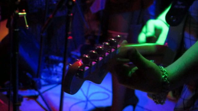 Guitarist player on stage