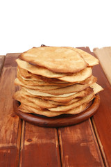 baked cakes on wood