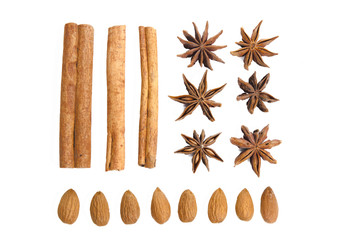 cinnamon, star anise and almond