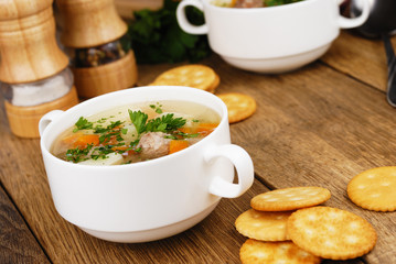 Meatballs soup