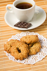 Sweet cookies and coffee and chocolate.
