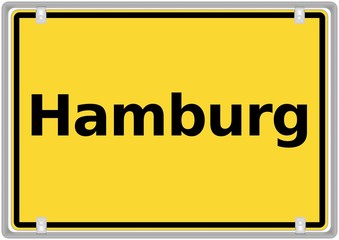 Schild: Hamburg