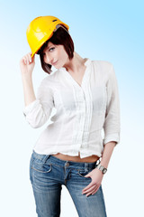 attractive smiling woman. Portrait of an attractive young woman.