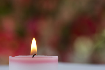 A pink candle