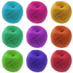 Balls of color yarns