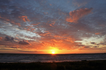 Fototapeta na wymiar sunset in Denmark