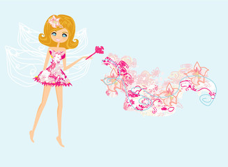 beautiful fairy vector graphic