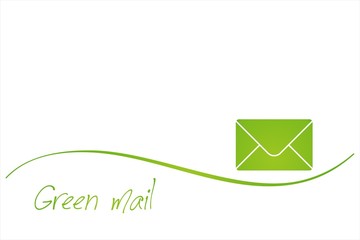 E-mail, internet , technology, green business logo design
