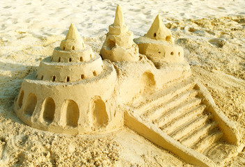 Sand Castle on the Beach