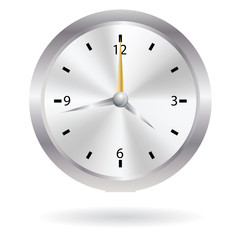 Vector Isolated Aluminum wall Clock