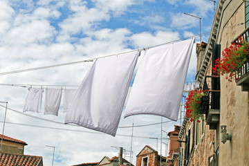 Obraz na płótnie Canvas clothes hanging out to dry