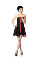 beautiful fashionable woman isolated