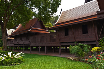 Fototapeta na wymiar Thai style traditional wooden house