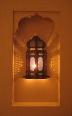 Turkish lantern in an alcove