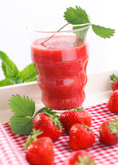 Refreshing strawberry smoothie