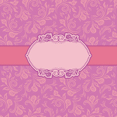 Template frame design for greeting card .