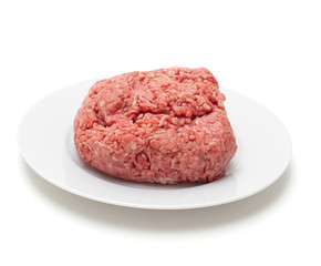 minced meat on white plate