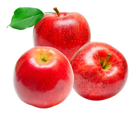 red apple isolated on white background