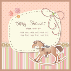 Baby shower for boy with scrapbook elements