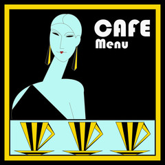 Art Deco Cafe Menu Template