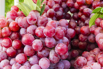 Grapes on market stand