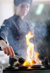 chef preparing meal