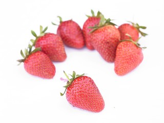 Group of Red Strawberrys
